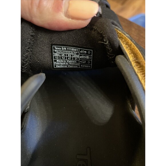 Teva Flintwood Black Slingback Sandals Men’s Size 13 LN Water Rafting Shoes - Picture 8 of 9